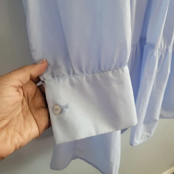 NWT ZARA Openwork Embroidered Eyelet Tiered Blouse/Tunic Size M - Picture 4 of 11